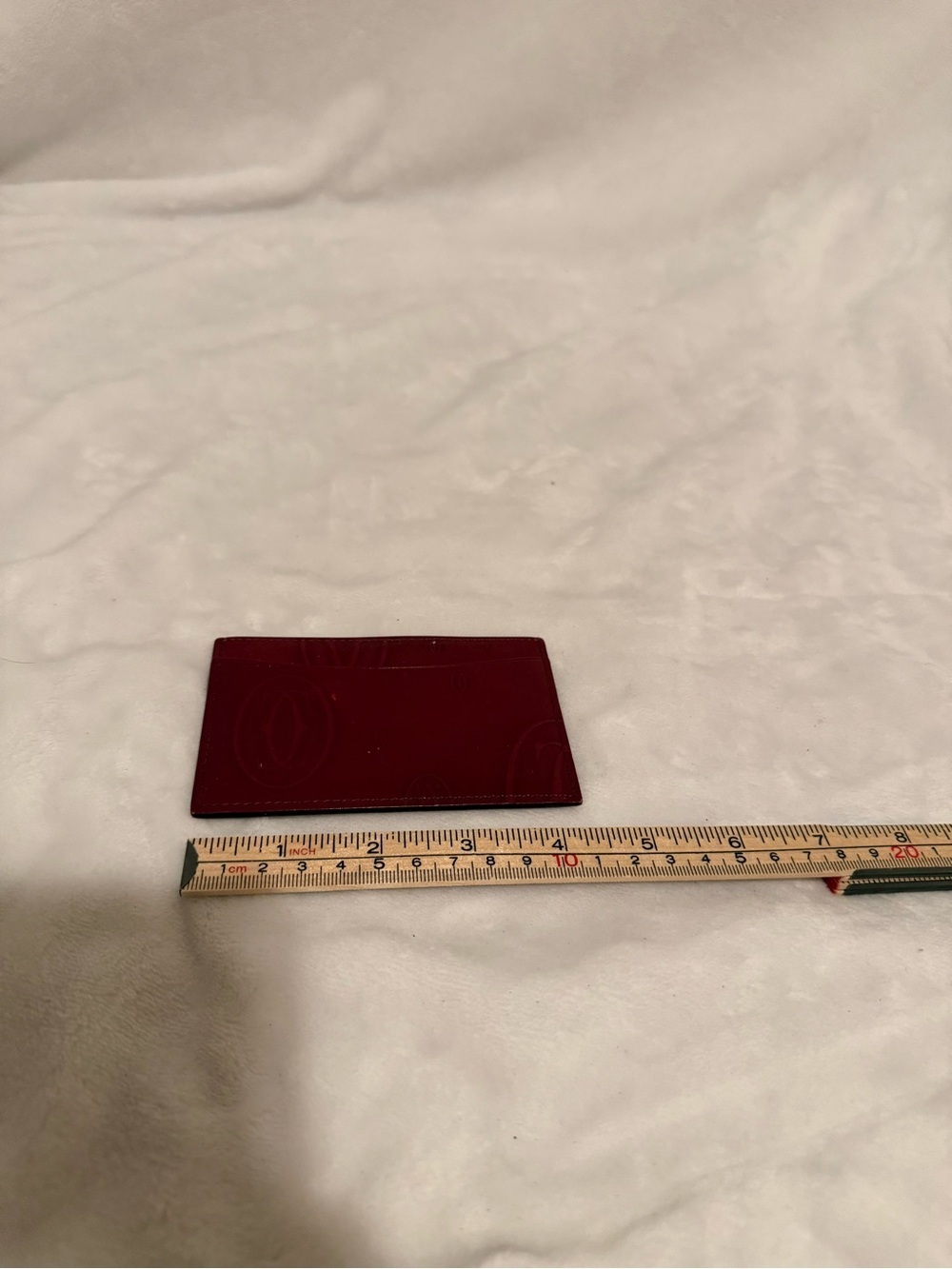 Cartier "Happy Birthday" Card Holder in Burgundy/red Patent Leather - Picture 8 of 13